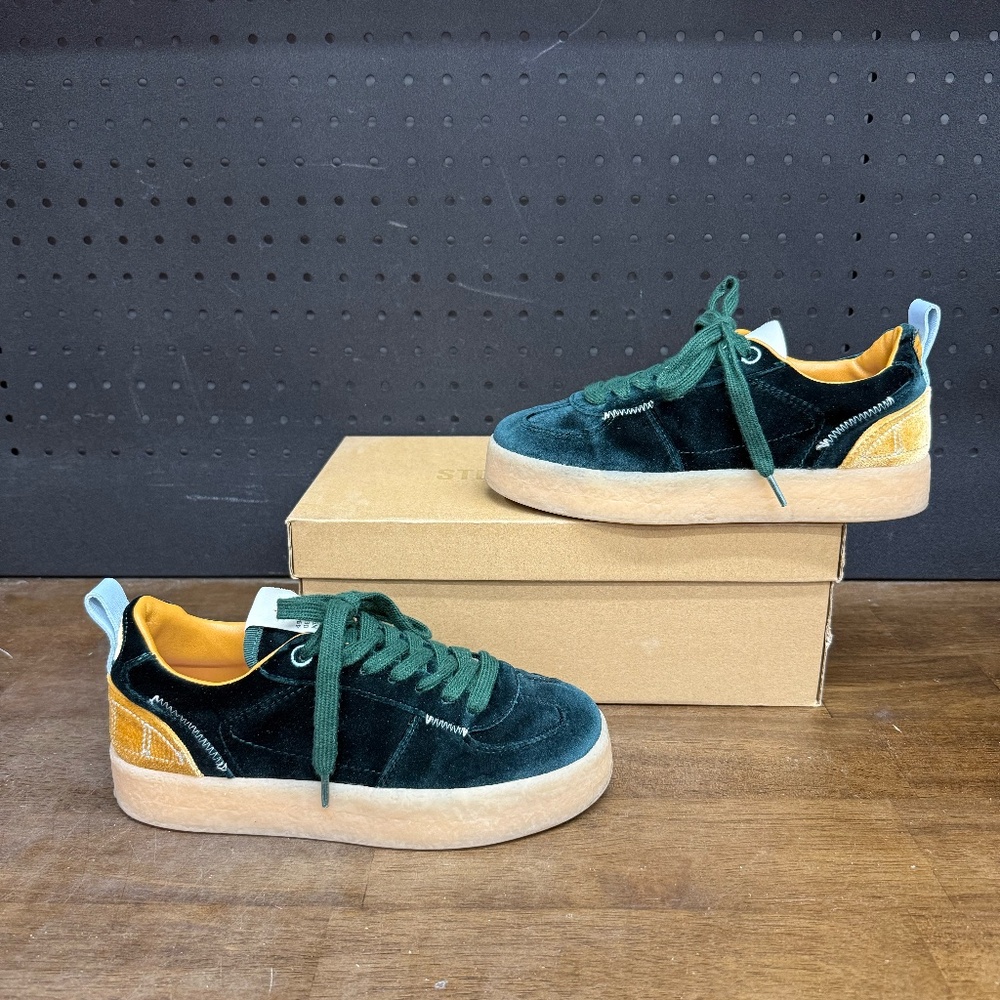 Used W/ Box! Women's Steve Madden Tucker Emerald Green Platform Sneakers Size 6